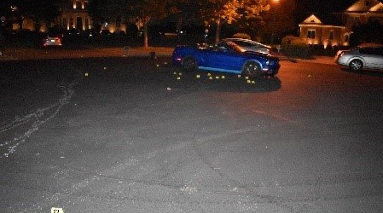 Two people were shot and multiple cars were damaged by gunfire at a Fayette County graduation party Saturday that authorities said grew out of control.