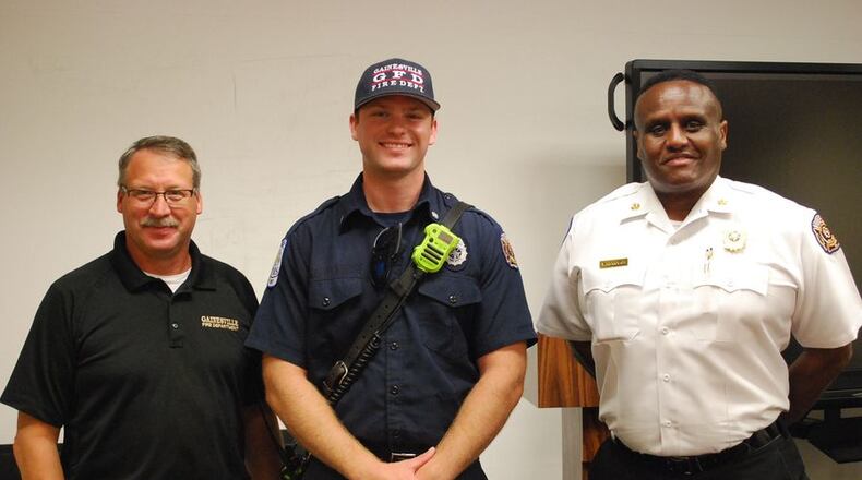 Chandler Patterson (center) died Saturday night in a boating accident. Image: Gainesville Fire Department