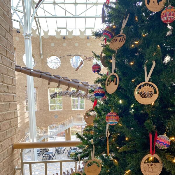 Dinosaur bones and a Christmas tree? It’s what you’ll find at Fernbank during their Winter Wonderland exhibit. (Fernbank Museum Facebook)