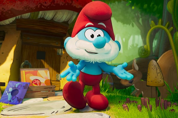 This image released by Paramount Animation shows Papa Smurf, voiced by John Goodman in the film "Smurfs." (Paramount Animation via AP)