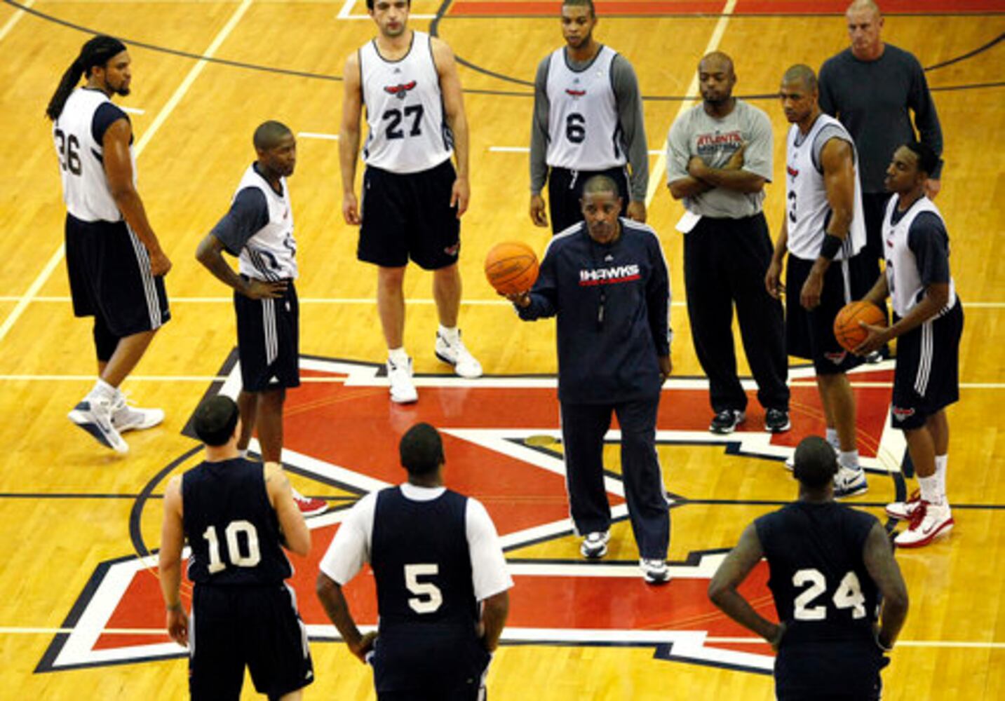 Hawks practice at Milton High School