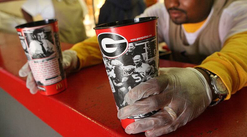 Beer sales are not allowed at Sanford Stadium, but SEC in considering lifting ban on alcohol sales at college facilities.