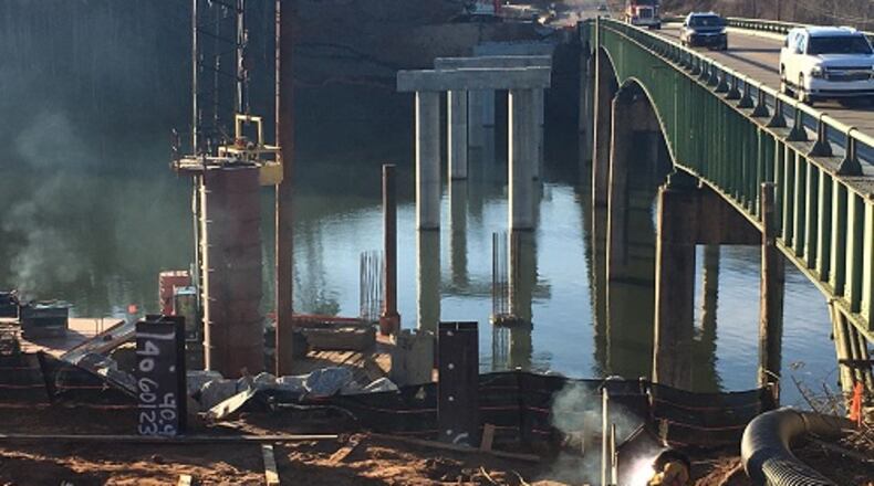 Single lane closures will occur between 9 a.m. and 3 p.m. through Friday, May 10 on State Route 11/U.S. 129 at the Longstreet Bridge construction project. (Courtesy GDOT)
