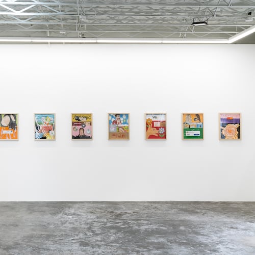 An installation shot of Truett Dietz's solo exhibition "SlopWorld," which runs through July 2 at Wolfgang Gallery in Atlanta. (Courtesy of Wolfgang Gallery)
