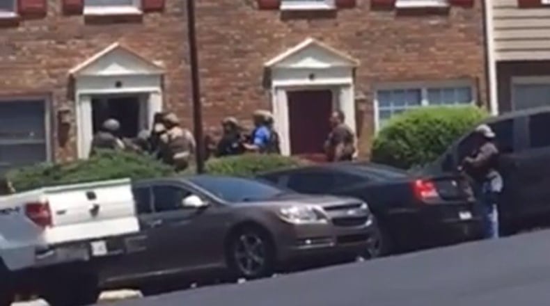 A man was shot and killed at an apartment complex in East Point. (Credit: Channel 2 Action News)