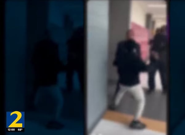 A video of a student punching a teacher at Martin Luther King Jr. High School in DeKalb County went viral in April. (WSB-TV)
