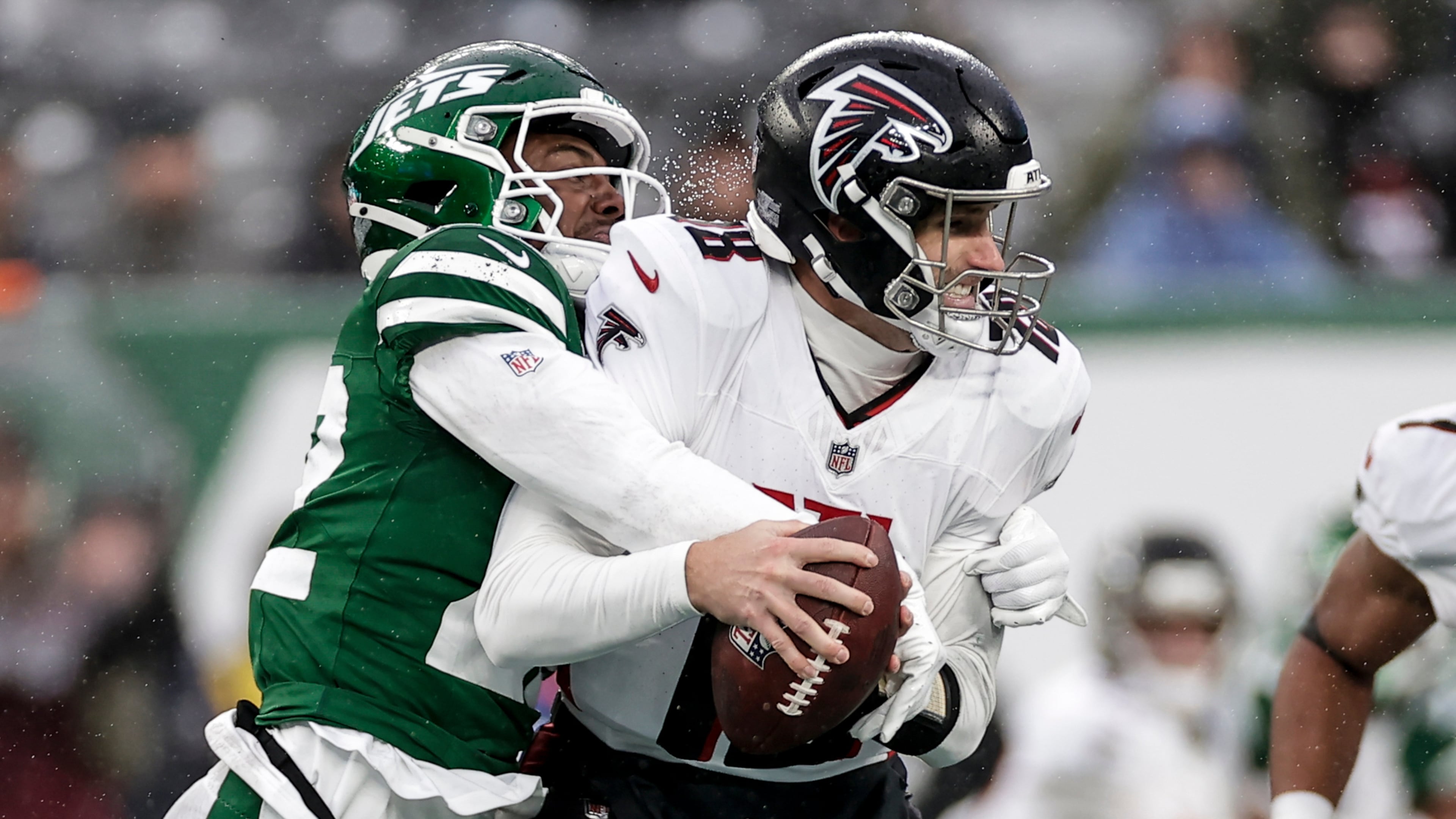 The Falcons lost 27-24 to the New York Jets on a 56-yard walk-off field goal by Nick Folk. The loss dropped the Falcons to 4-8 on the season. (Adam Hunger/AP)