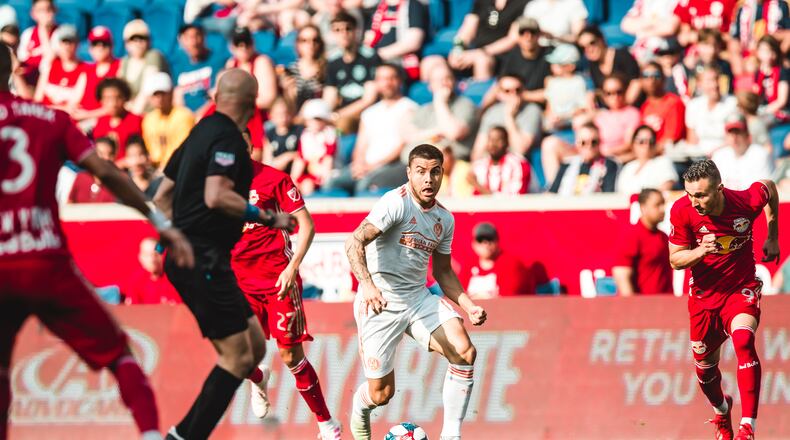 Atlanta United played at New York Red Bulls in an MLS game on Sunday in Harrison, N.J. (Atlanta United)