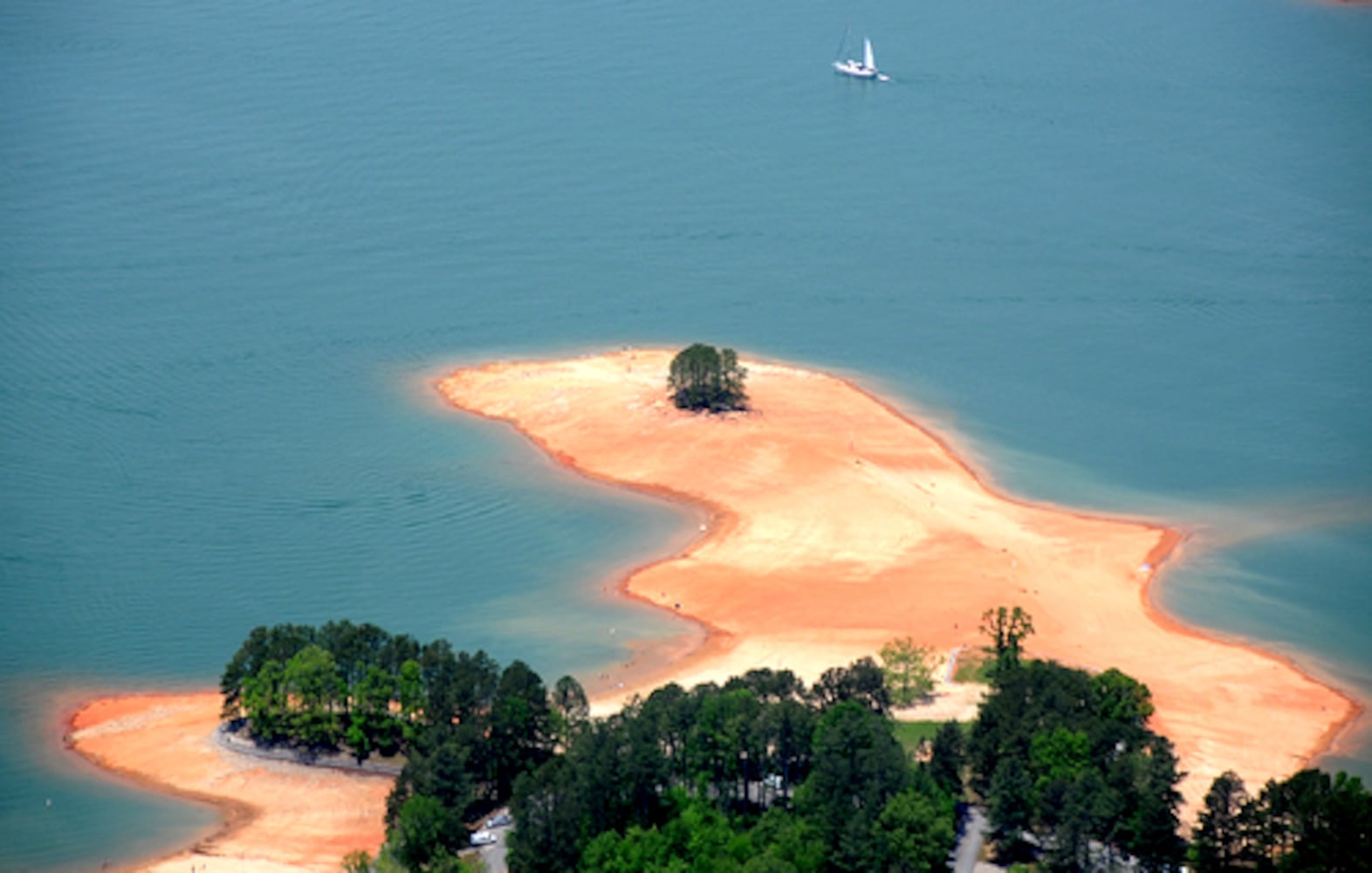 On a May day, Lake Lanier from the air