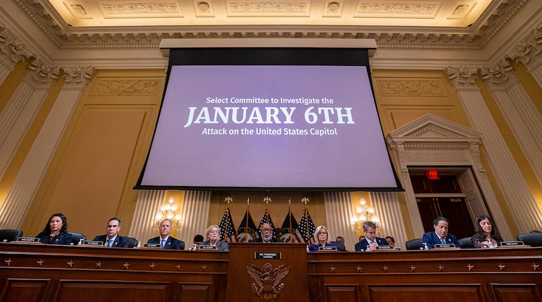 Then-President Donald Trump's efforts to overturn the 2020 presidential election in Georgia play a key part in the 800-plus-page report released late Thursday by the U.S. House Select Committee to Investigate the Jan. 6 Attack on the U.S. Capitol. (Al Drago/Pool/Getty Images/TNS)