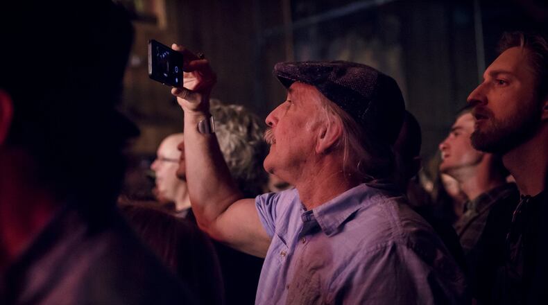 An older concertgoer at the Yonder Mountain String Band show, at the Belly Up Tavern in Solana Beach, Calif. (Carlos Gonzalez/The New York Times)