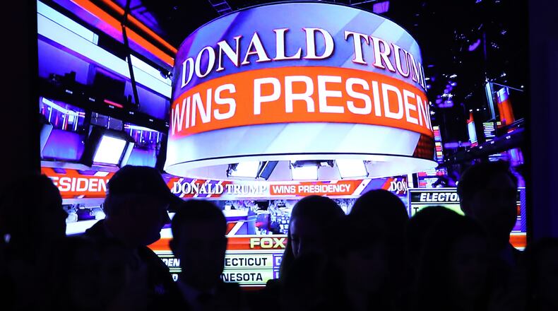 NEW YORK, NY - NOVEMBER 09: People celebrate during the call for Republican president-elect Donald Trump at his election night event at the New York Hilton Midtown on November 9, 2016 in New York City. at the New York Hilton Midtown in the early morning hours of November 9, 2016 in New York City. Donald Trump defeated Democratic presidential nominee Hillary Clinton to become the 45th president of the United States. (Photo by Mark Wilson/Getty Images)
