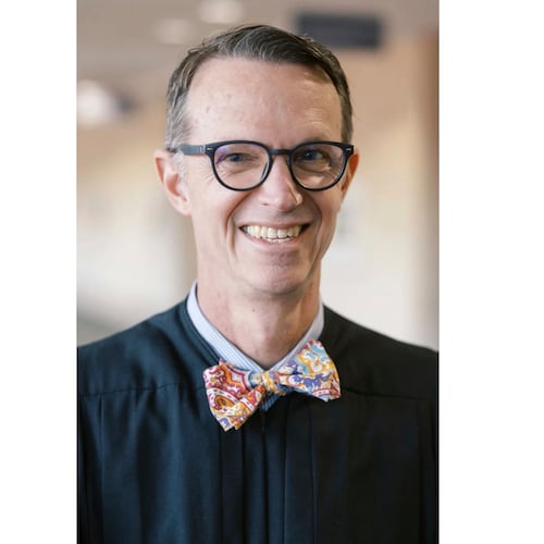 This undated photo provided by the St. Charles Circuit County Court shows Circuit Judge Matthew Thornhill. (St. Charles Circuit County Court via AP)