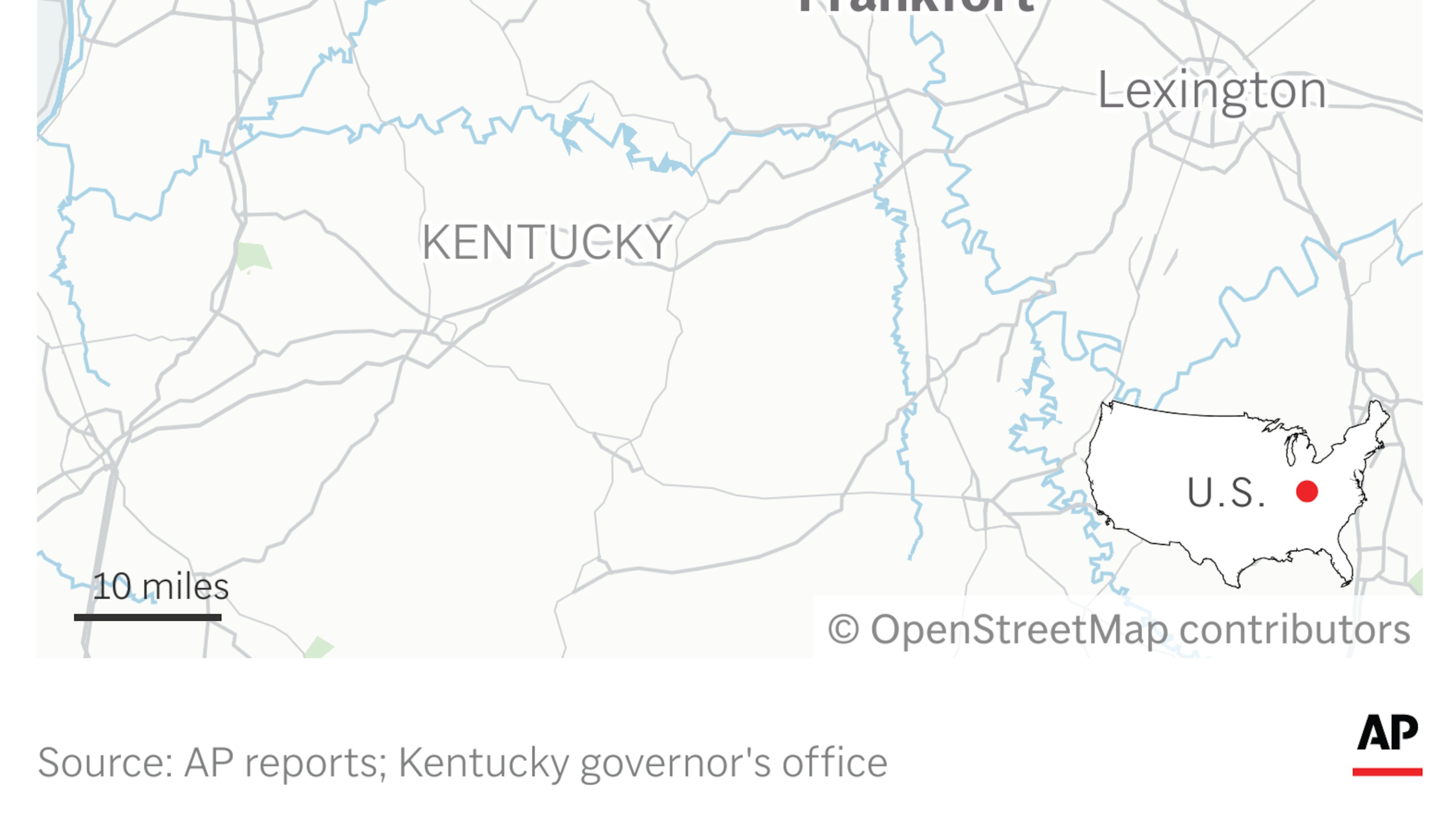 Gunfire was reported at the Kentucky State University campus in Frankfort Tuesday. (AP Digital Embed)
