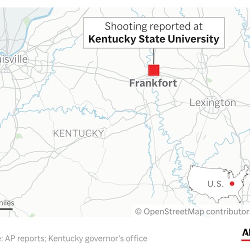 Gunfire was reported at the Kentucky State University campus in Frankfort Tuesday. (AP Digital Embed)