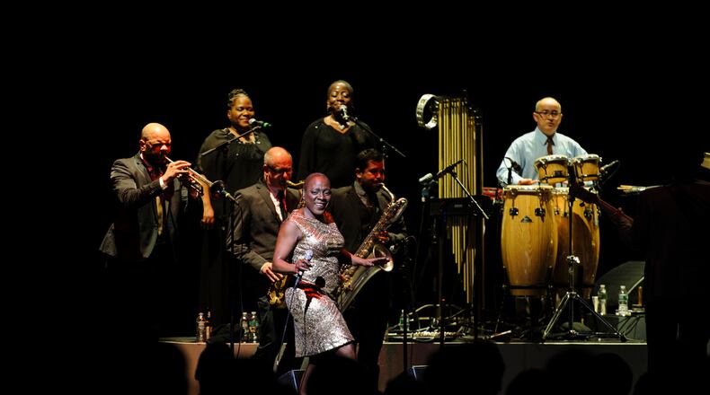 Sharon Jones and some of the Dap-Kings.