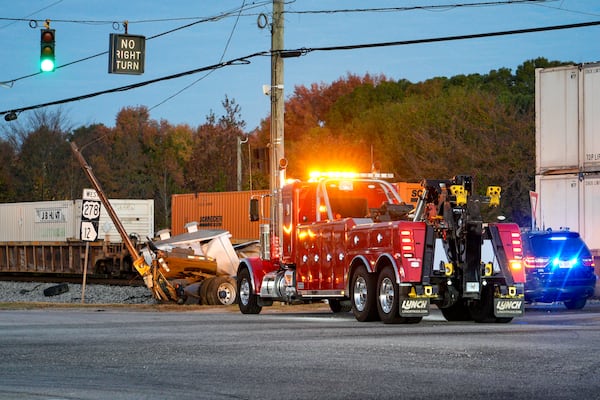The wreck happened just after 5 a.m. at the intersection of Turner Hill Road and Covington Highway, according to the Georgia Department of Transportation. (Ben Hendren for the AJC)
