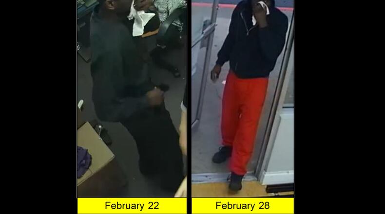 Images of the alleged robbery suspect.