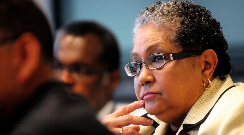 Atlanta schools Superintendent Beverly Hall talks to AJC editors.