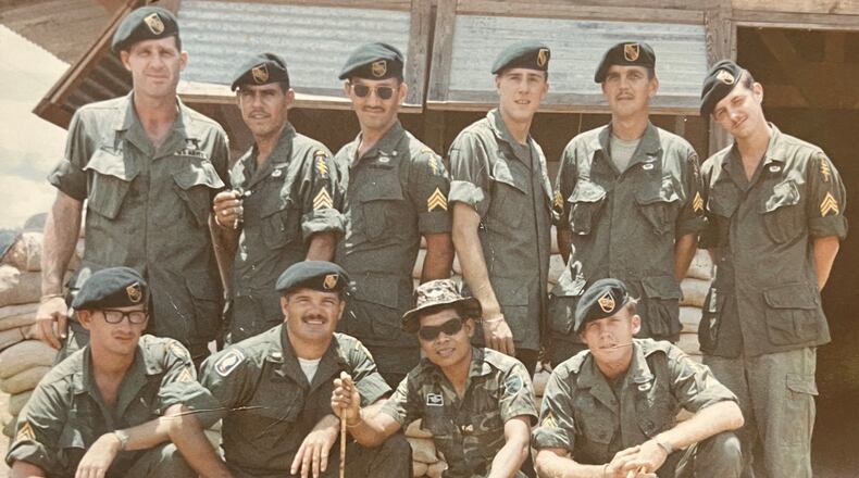 Former Green Beret Bryant Schroeder, bottom left, views Veterans Day as a time to reflect. He especially thinks of the soldiers with whom he trained. Some returned alive from Vietnam. Others did not. “I say a prayer for them,” Schroeder said. “I think of them because I want to honor them. I want to honor their sacrifices. I want to honor what they did.”