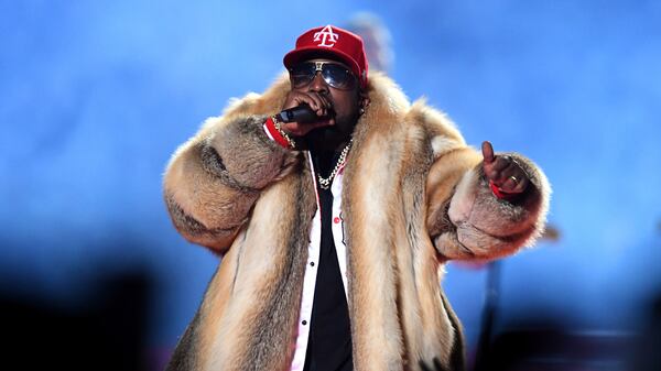 Big Boi performs during the Pepsi Super Bowl LIII Halftime Show at Mercedes-Benz Stadium on February 3, 2019 in Atlanta.