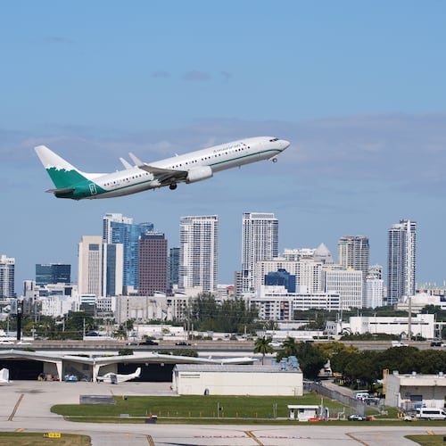 FILE - An American Airlines aircraft takes off from Fort Lauderdale-Hollywood International Airport, Thursday, Nov. 13, 2025, in Fort Lauderdale, Fla. (AP Photo/Lynne Sladky,File)