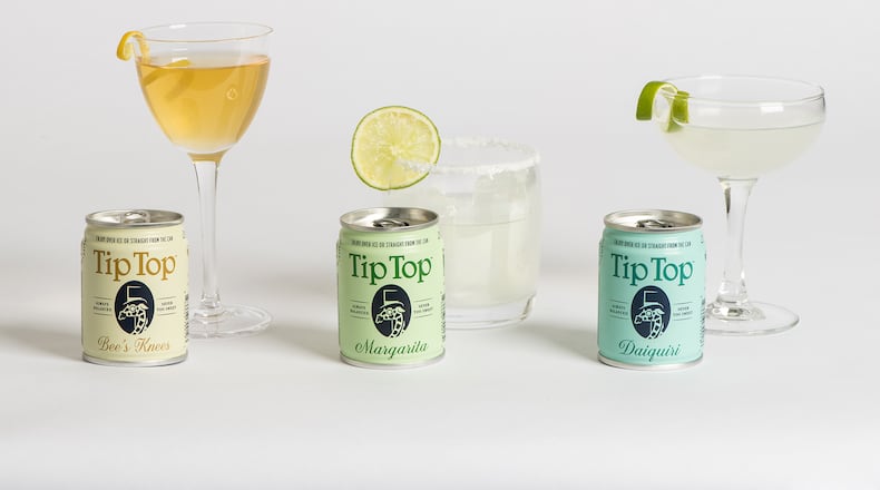 Tip Top Proper Cocktails' new Shaken line includes ready-to-drink canned margarita, daiquiri and bee's knees cocktails. Courtesy of Mia Yakel