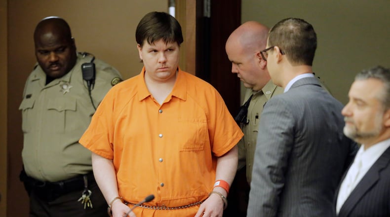 Justin Ross Harris enters court for sentencing on Dec. 5. He was sent to prison for life, without possibility of parole, for killing his 22-month-old son Cooper. BOB ANDRES /BANDRES@AJC.COM
