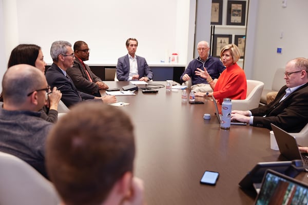 Metro Atlanta Chamber leaders meet at The Atlanta Journal-Constitution office for an editorial board meeting on Monday, Oct. 27, 2025. (Natrice Miller/AJC)