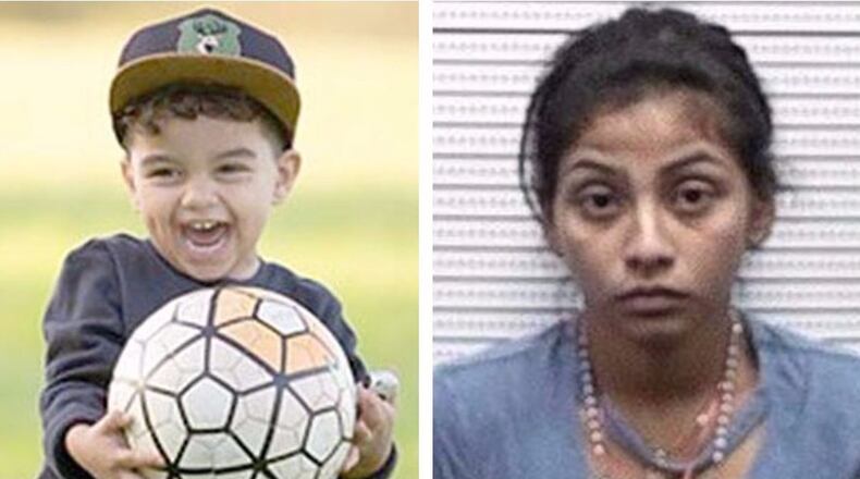 Jakob Eli Camacho (left) and his 24-year-old mother Jamie Lee Camacho. The South Georgia mother was charged with felony murder and cruelty to children after her 3-year-old son died July 28 after he was found inside a locked car.