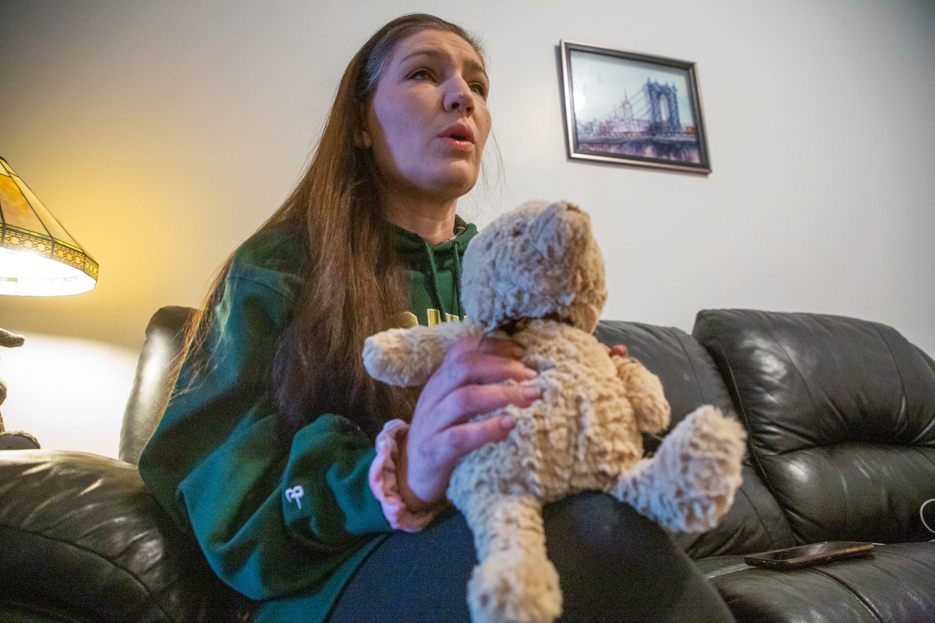 Kerri Gray talks about her son at her Cumming home after his death. (AJC file)