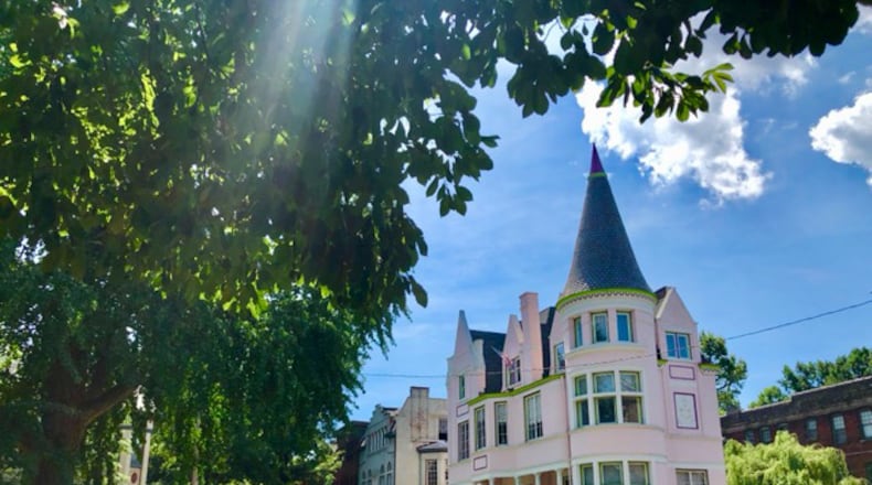 The Pink Palace in Old Louisville was a Victorian gentleman's club before the Woman's Christian Temperance Union painted it pink in the 1920s. Courtesy of David Domine