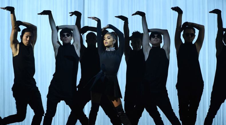 NEW YORK, NY - FEBRUARY 23: Ariana Grande performs onstage during her "Dangerous Woman" tour at Madison Square Garden on February 23, 2017 in New York City. (Photo by Kevin Mazur/Getty Images for Republic Records)