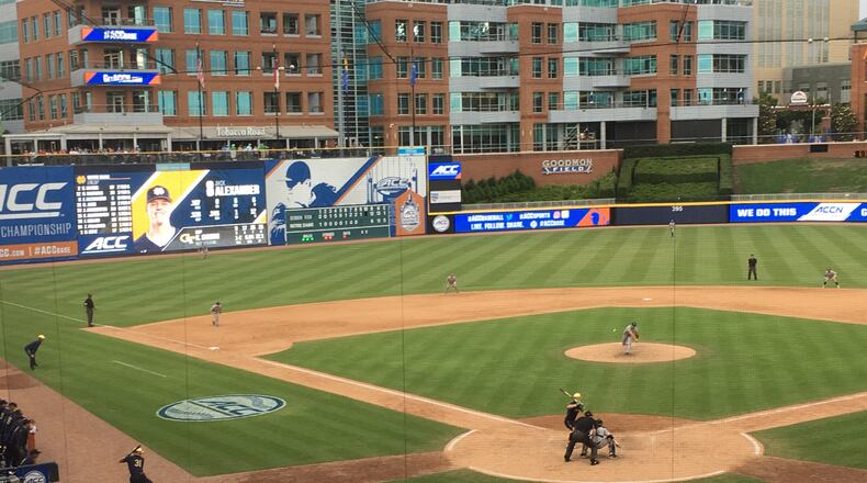 Georgia Tech defeated Notre Dame 12-6 at the ACC tournament May 22, 2019 in Durham, N.C.
