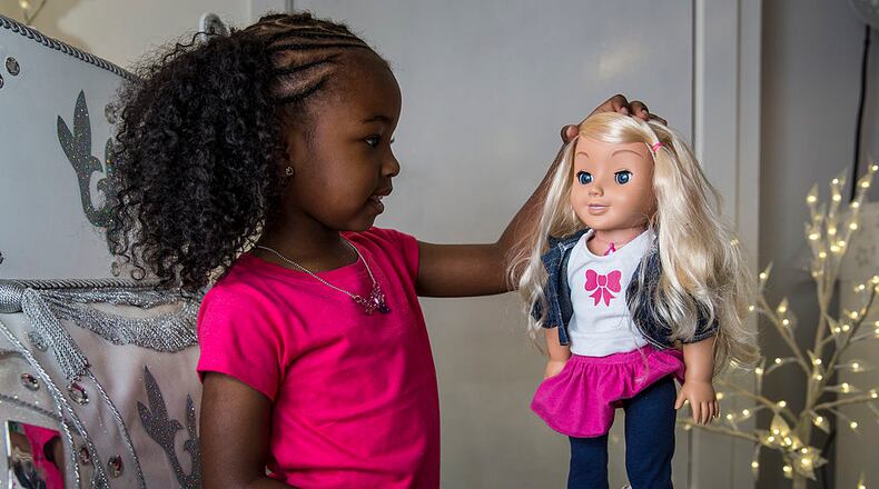 Some security experts are warning consumers about the My Friend Cayla doll, which uses Bluetooth technology to connect to Android and iOS devices.  (Photo by Rob Stothard/Getty Images)