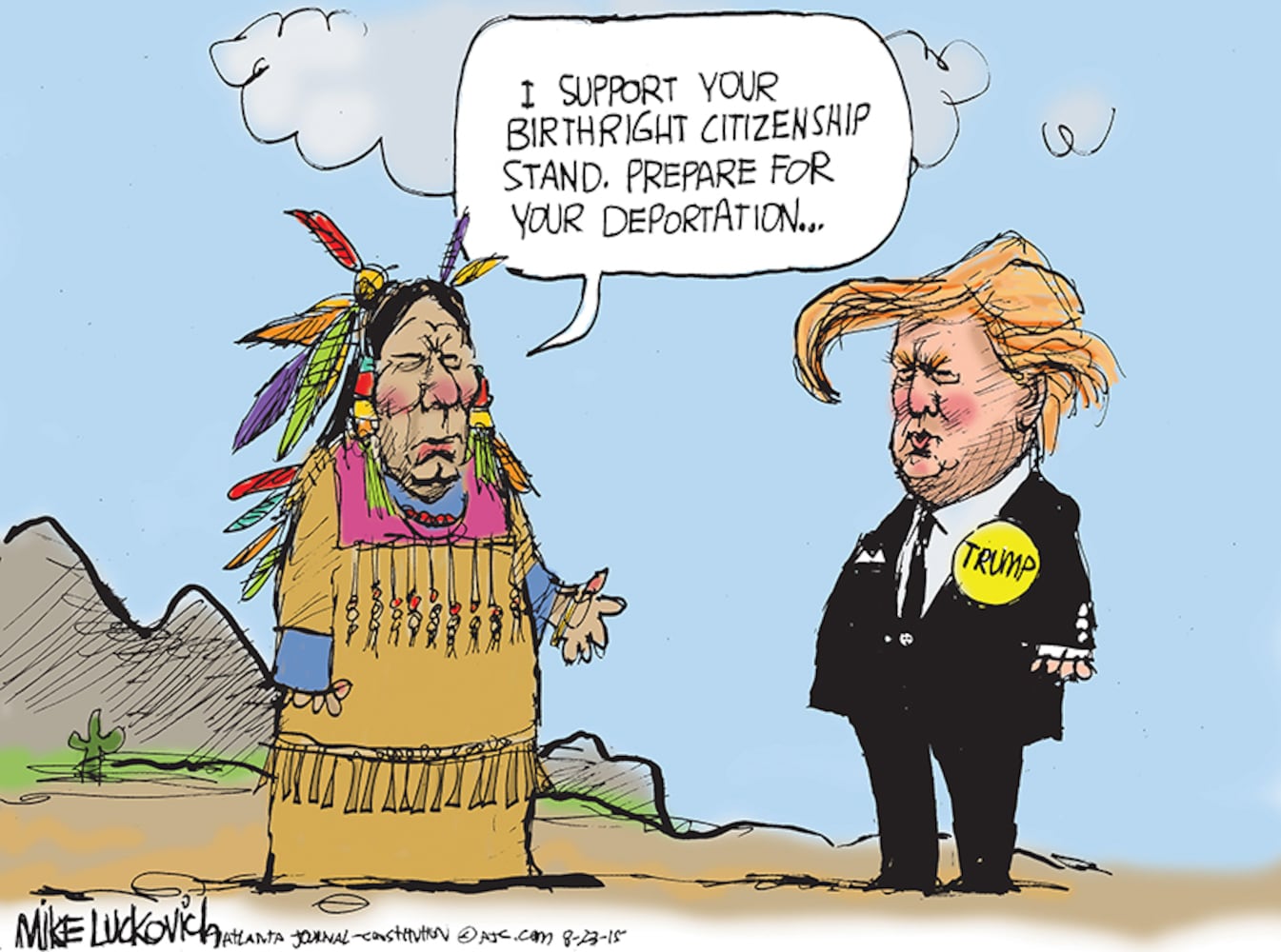 Mike Luckovich: Anchor baby