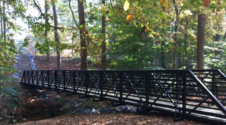 The pedestrian bridge for Briarwood Park is open for public use.