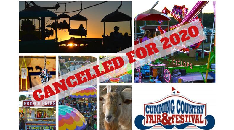 For the first time in its 26-year history, the Cumming Country Fair & Festival has been canceled. The event would have been held Oct. 8-18. City officials cited the ongoing threat of the COVID-19 pandemic.