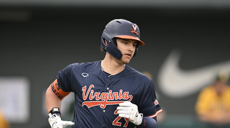 Outfielder AJ Gracia was the No. 9 overall pick in the 2026 MLB draft by the Braves. (Phelan M. Ebenhack, AP File)