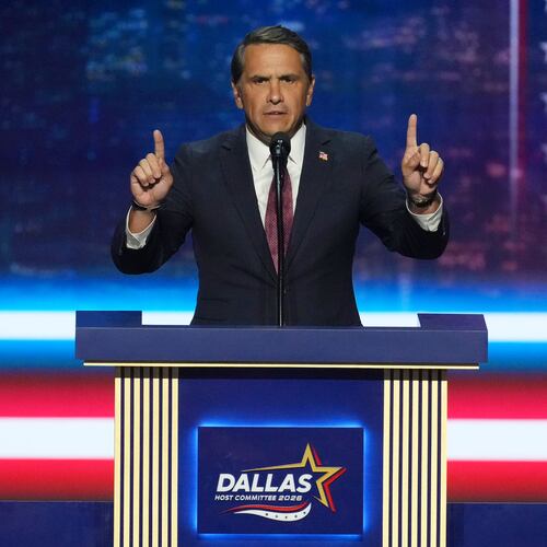 U.S. Attorney General Todd Blanche speaks at the Republican convention in Dallas, Wednesday, Sept. 9, 2026. (AP Photo/Tony Gutierrez)