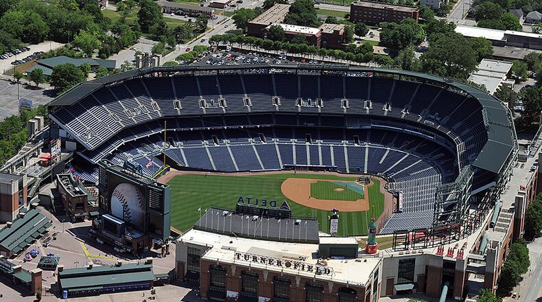 May 6, 2014 Atlanta: Aerials of Turner Field May 7, 2014. BRANT SANDERLIN /BSANDERLIN@AJC.COM .
