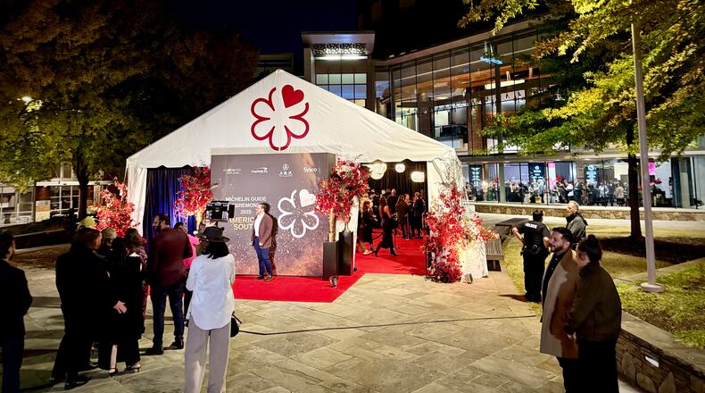 The Michelin Guide American South 2025 ceremony was held at the Peace Center Concert Hall in downtown Greenville, South Caroline. (Henri Hollis for the AJC)