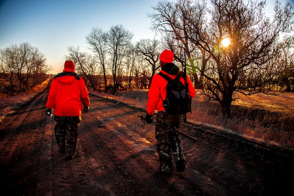 Hunters in Georgia are required to wear fluorescent orange for safety reasons.