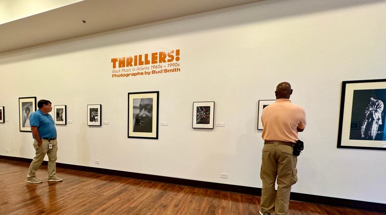 Atlanta photographer Bud Smith shot photos of some of music's most iconic stars as they passed through Georgia. His work is on display at the Tubman African American Museum in Macon through September. (Joe Kovac Jr. / AJC)
