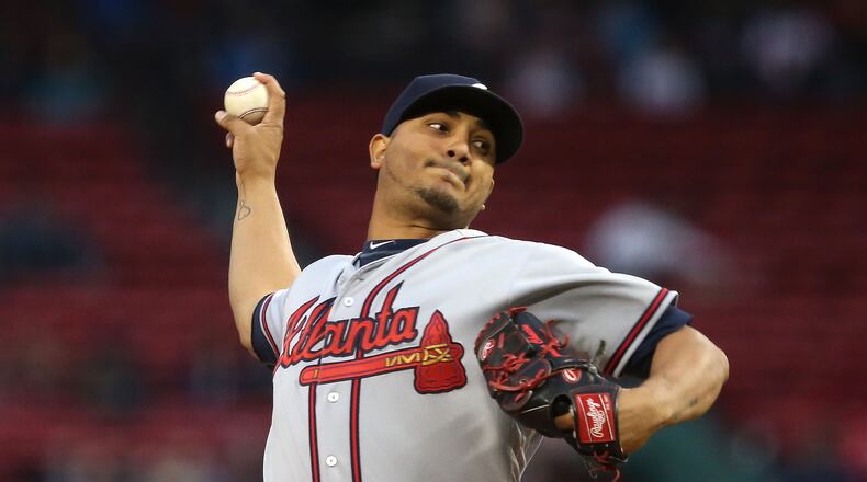 The Braves traded starter pitcher Jhoulys Chacin to the Angels for a fringe left-handed relief prospect Wednesday. (Photo by Adam Glanzman/Getty Images)