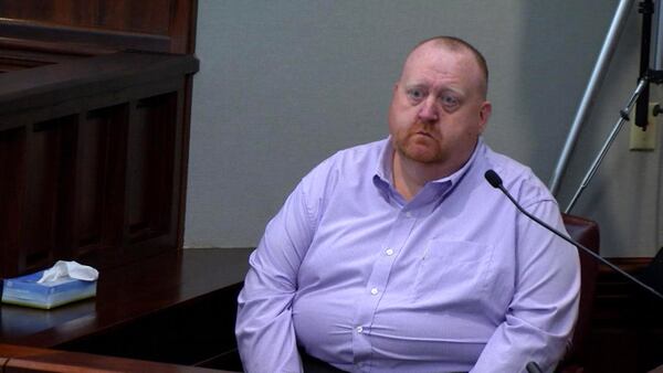 Greg Sanders, a security operations manager at Home Depot, testifies during the murder trial of Justin Ross Harris, at the Glynn County Courthouse in Brunswick, Ga., on Tuesday, Oct. 18, 2016. (screen capture via WSB-TV)