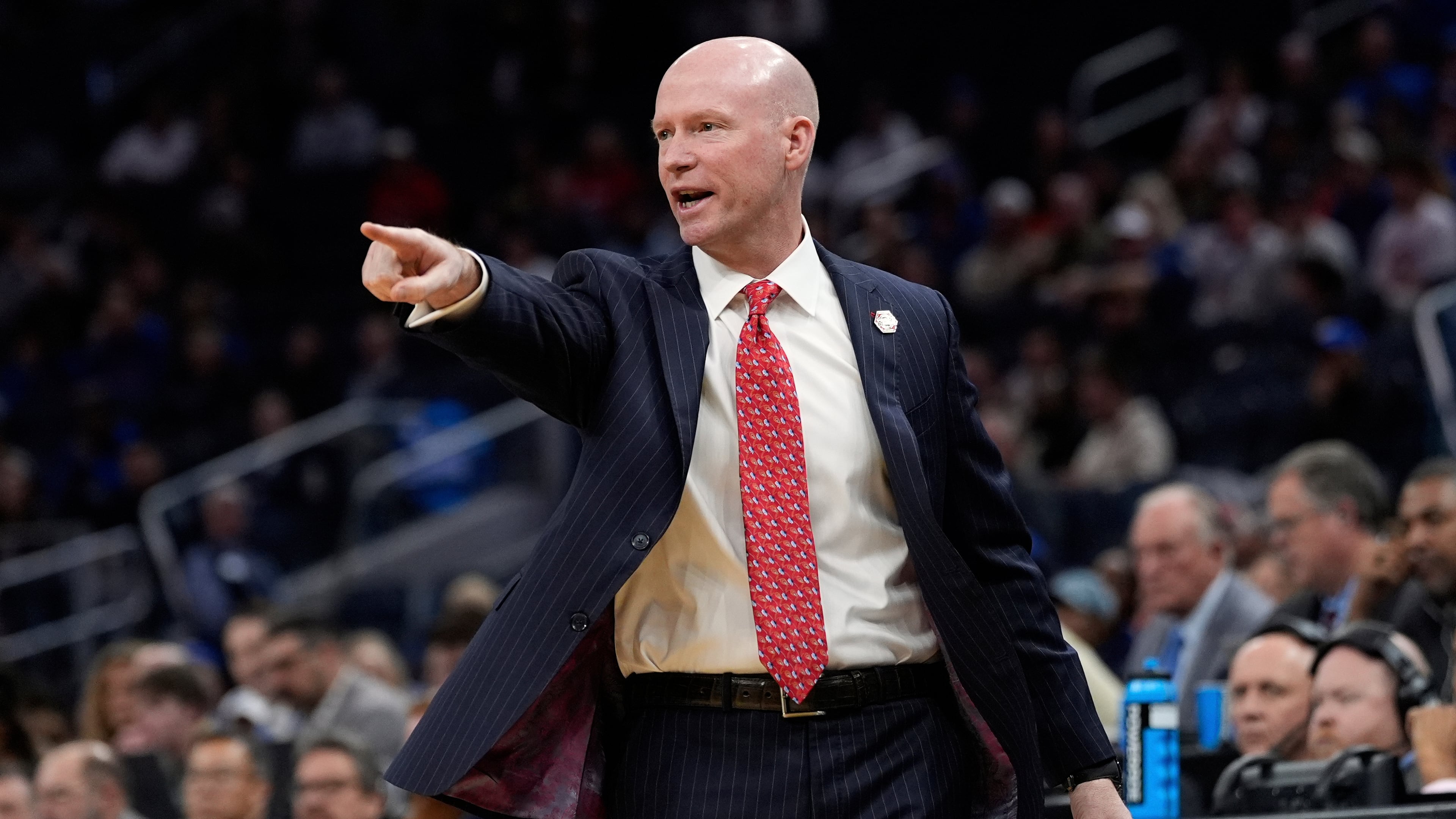 FILE - Maryland head coach Kevin Willard, now coaching at Villanova, reacts during the first half in the Sweet 16 of the NCAA college basketball tournament game against Florida, Thursday, March 27, 2025, in San Francisco. (AP Photo/Godofredo A. Vásquez, File)