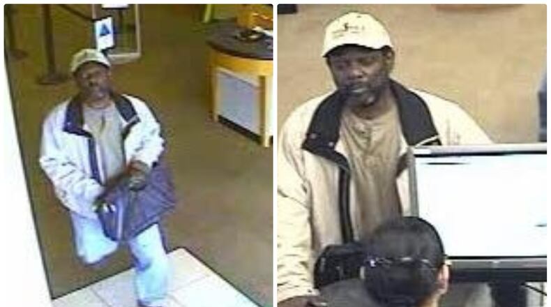 Images of the bank robbery suspect