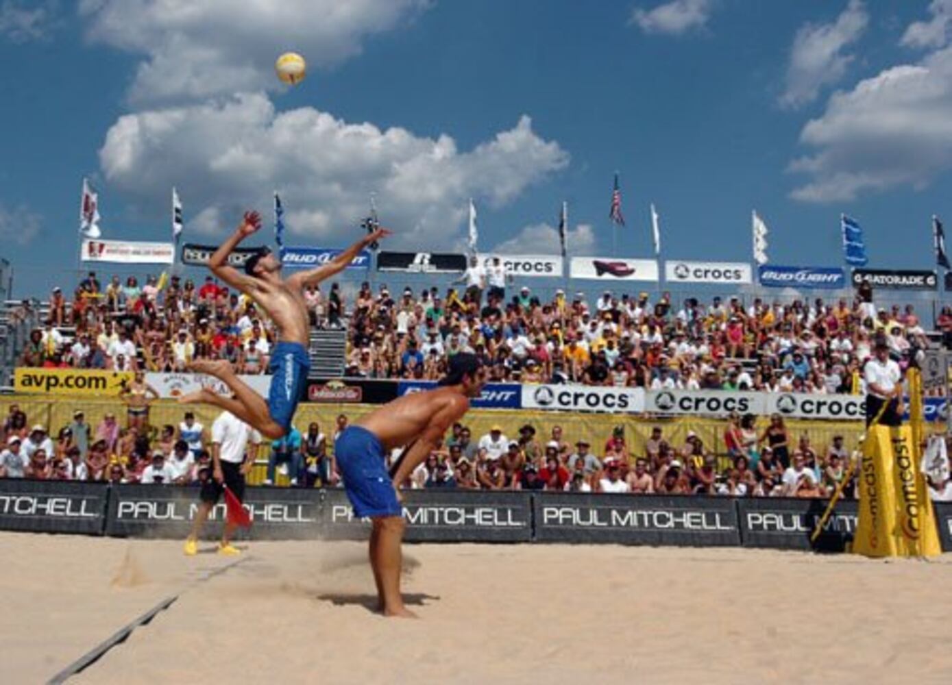 Beach volleyball in downtown Atlanta
