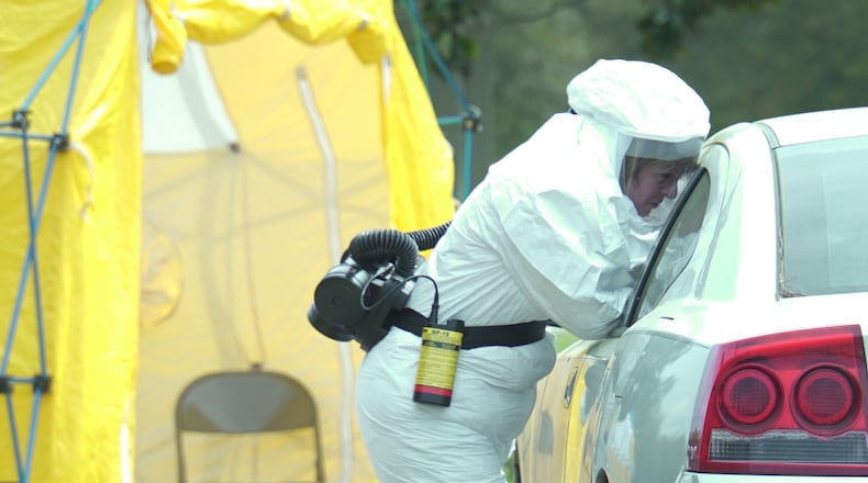 Phoebe Putney Health System in Albany on Monday, March 16, 2020, set up a tent for drive-through testing for COVID-19 and its virus, the novel coronavirus. Courtesy of Phoebe Putney H.S.